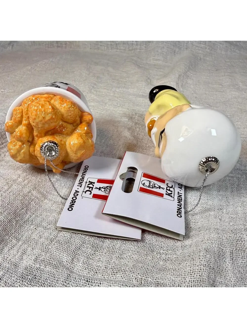 Kentucky Fried Chicken Ornaments Choice of Colonel Sanders or Bucket of Chicken